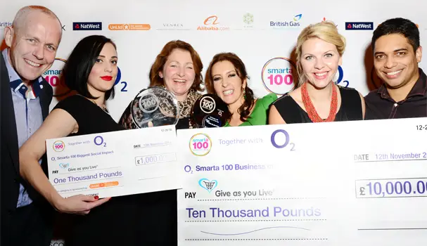 Give as you Live takes Smarta 100 Grand Prize