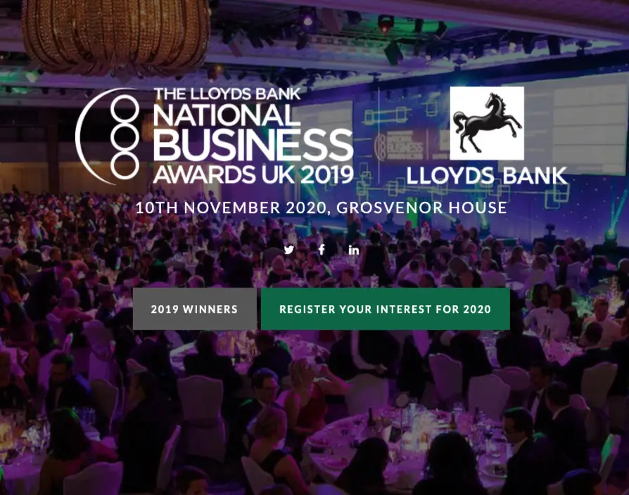 UK’s top businesses honoured in glitzy gala event for the Lloyds Bank National Business Awards