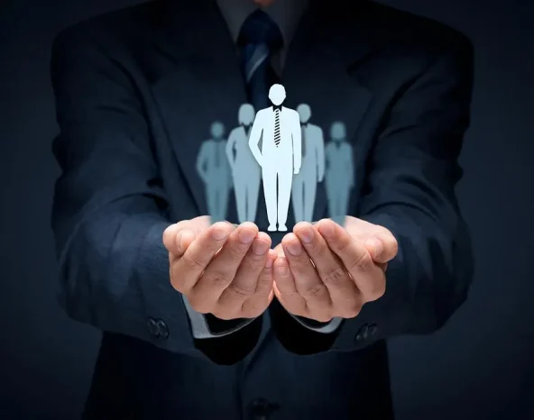 Influencer, opinion leader, team leader, CEO, market leader, and another business leading concepts.